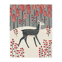 Fawn in a Winter Landscape (Print Only)