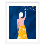 Pour Me Some Magic, Moon Stars Night Sky, Bohemian Woman Positivity Hope Miracle, Wine Holidays New Years Eclectic Gifts thumbnail