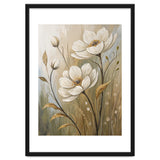 Elegant White Anemone Floral Oil Painting thumbnail