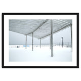 Sunshade site in the winter beach thumbnail