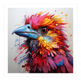 Vibrant Abstract Bird Portrait Watercolor Splash (Print Only) thumbnail