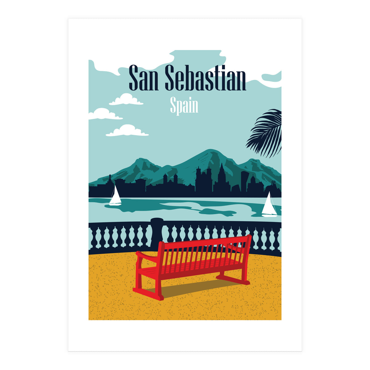 San Sebastian Beach, Spain (Print Only)