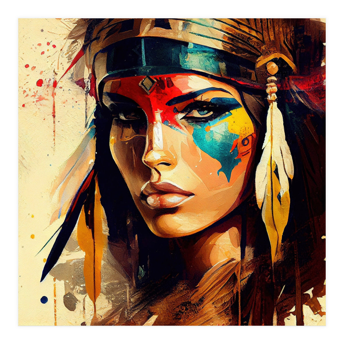 Powerful Egyptian Warrior Woman #2 (Print Only)