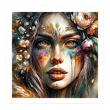 Floral Forest Druid Woman Portrait (Print Only) thumbnail