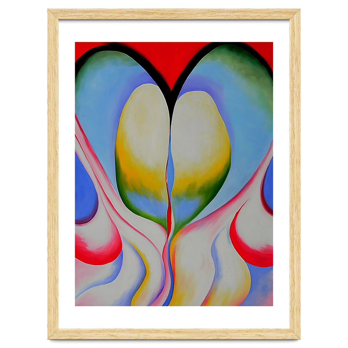 Georgia O’Keeffe – Series 1, No. 8 (1918) | Expressive Abstract Watercolor of Organic Rhythm and Modernist Form