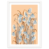 Linocut Flower Meadow Peach Fuzz thumbnail