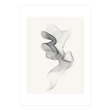 Abstract Black And White Swirling Lines Flowing Form (Print Only) thumbnail