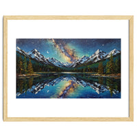 Midnight Mountain Reflection