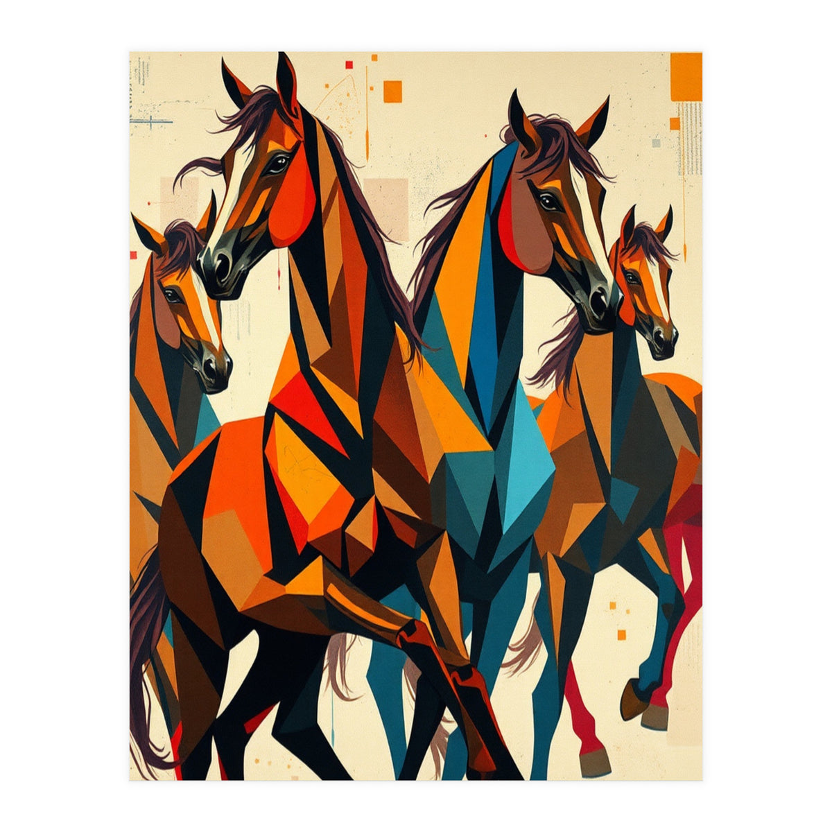 Abstract Horse Modern (Print Only)
