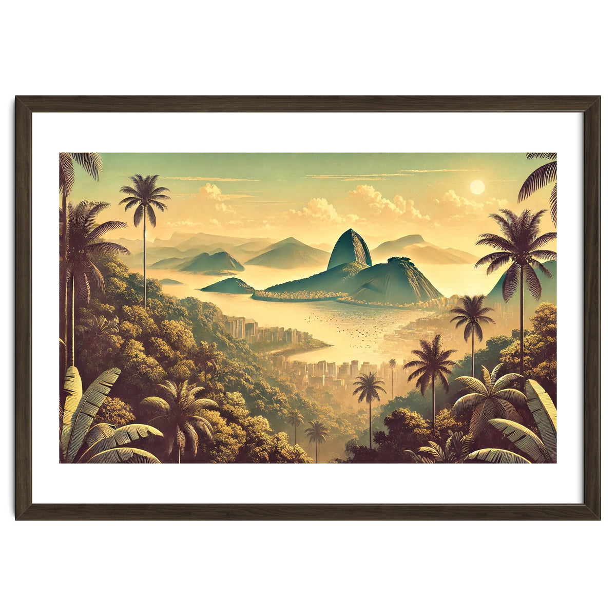 Vintage Brazil, Rio De Janeiro Tropics Poster