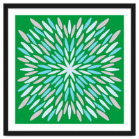 Petal Burst - green, blue, beige