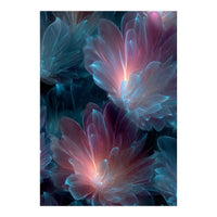 Luminous Bioluminescent Floral Abstract (Print Only)