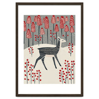 Fawn in a Winter Landscape