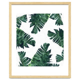Banana Leaf Watercolor Painting, Tropical Nature Botanical Palm Illustration Bohemian Minimal Luxe thumbnail