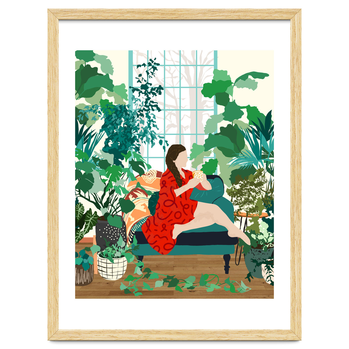 Introspection, Urban Jungle Bohemian Decor Plants, Self Care Plant Lady, Self Love Retrospection Analyse Positivity Mindset Fashion