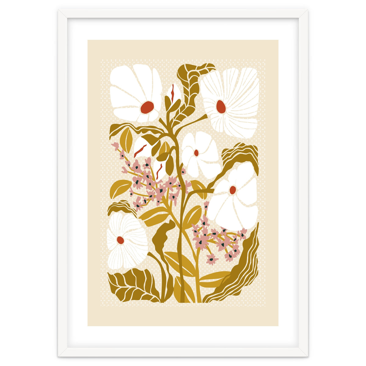 Klimt Flowers Earthy Colors