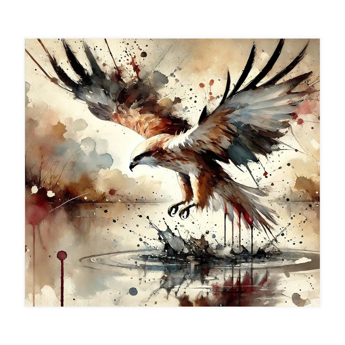 Majestic Eagle In Flight (Print Only)