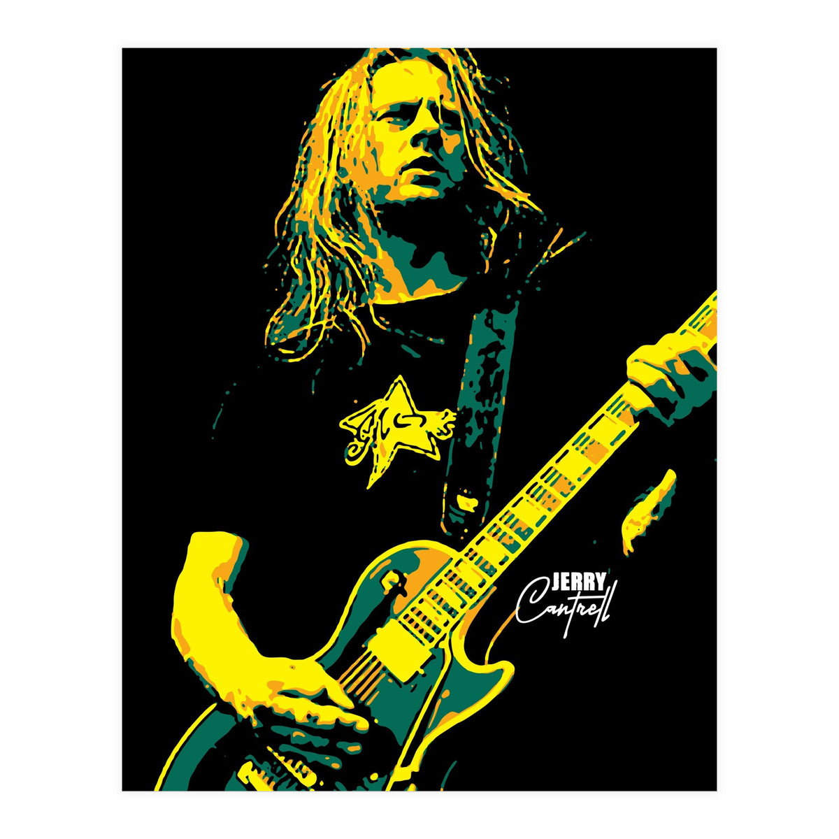 Jerry Cantrell American Heavy Metal Guitarist Legend (Print Only)