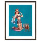 Pinup Girl Bathing A Dog thumbnail