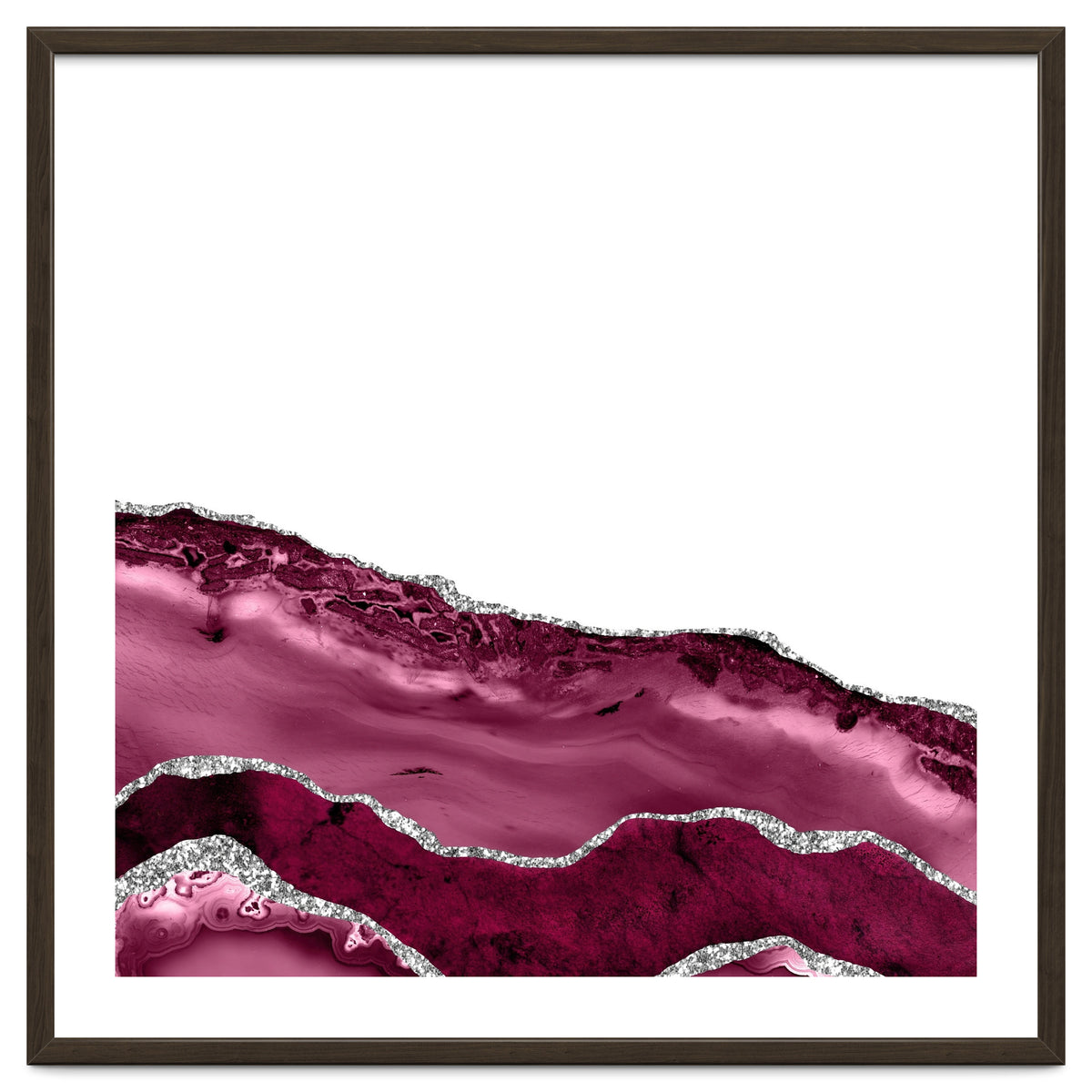 Burgundy & Silver Agate Texture 10