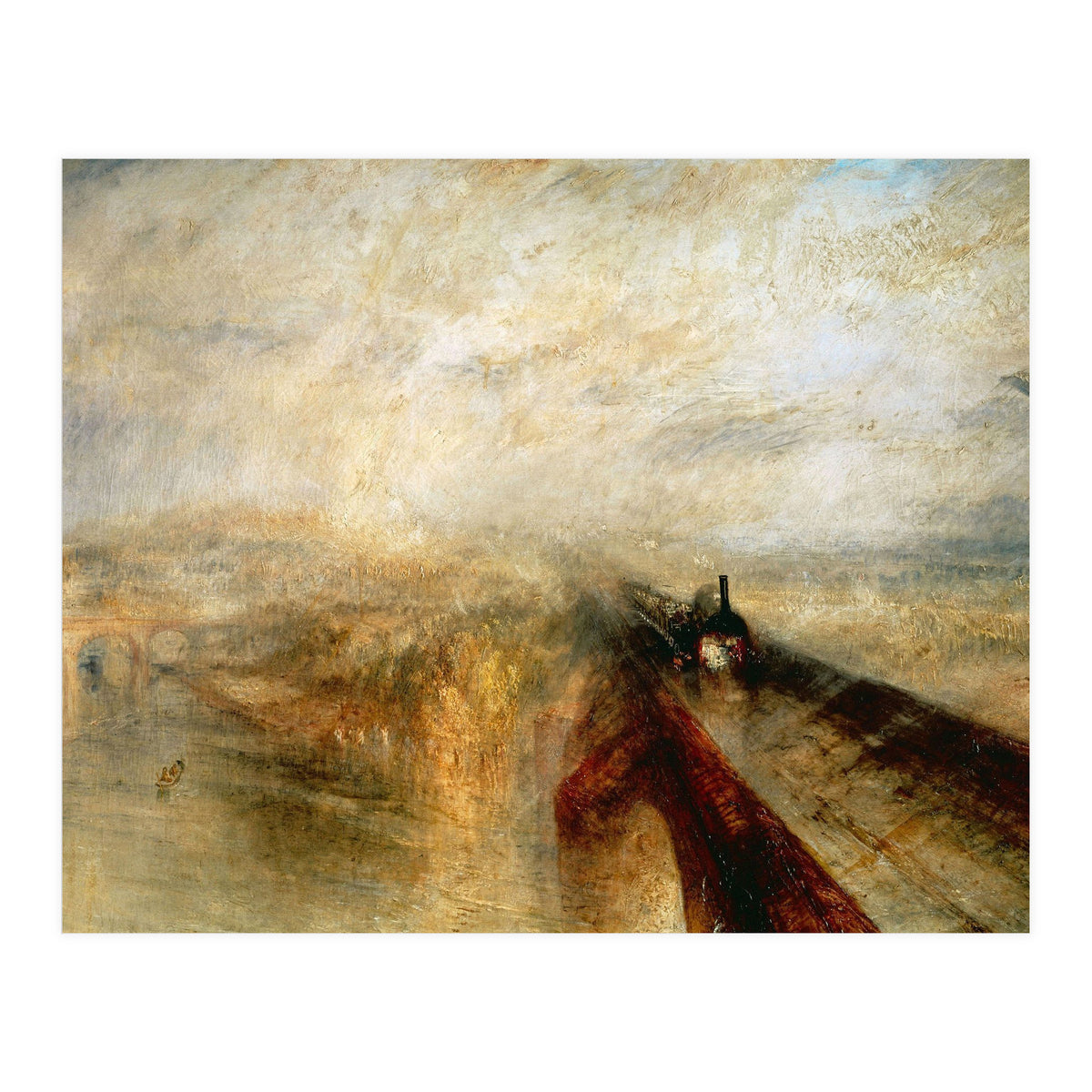 Joseph Mallord William Turner / 'Rain, Steam and Speed (The Great Western Railway)', 1844. (Print Only)