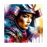 Samurai Asian Warrior Woman Portrait (Print Only) thumbnail