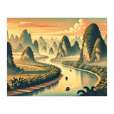 Vintage China, Guilin Karst Mountains Poster (Print Only) thumbnail
