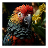 Vibrant Macaw Parrot With Red And Yellow (Print Only) thumbnail