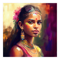 Golden Garland Sinhalese Portrait (Print Only)