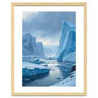 Majestic Arctic Icebergs and Glacial Valley