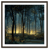 Enchanted Midnight Forest with Glowing Fireflies thumbnail