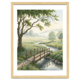 The Quiet Crossing: A Peaceful Meadow Bridge thumbnail