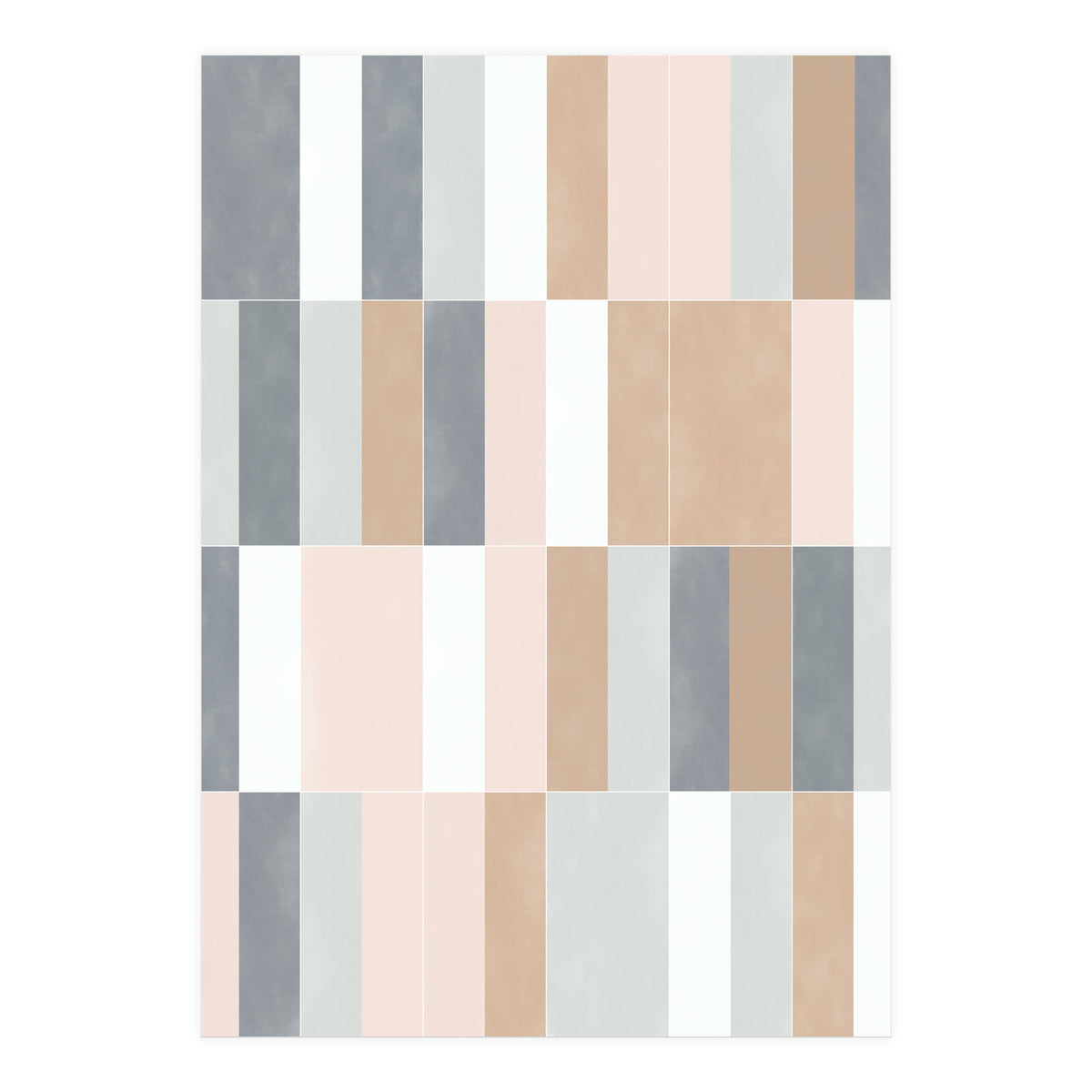 Muted Pastel Tiles 02 (Print Only)
