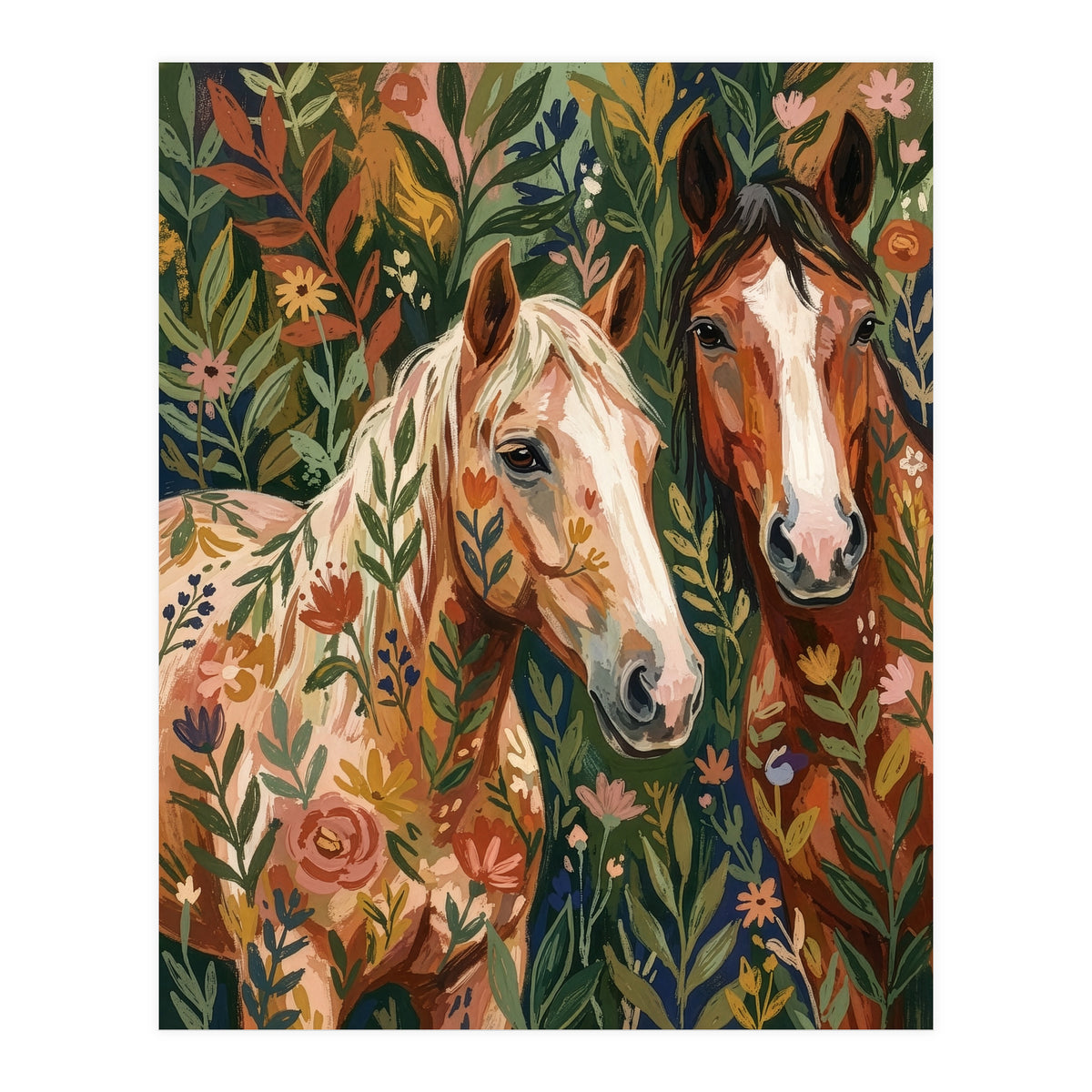 Wildflower Equine Duo (Print Only)