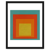 JOSEF ALBERS - HOMAGE TO THE SQUARE GREEN RED YELLOW ORANGE thumbnail