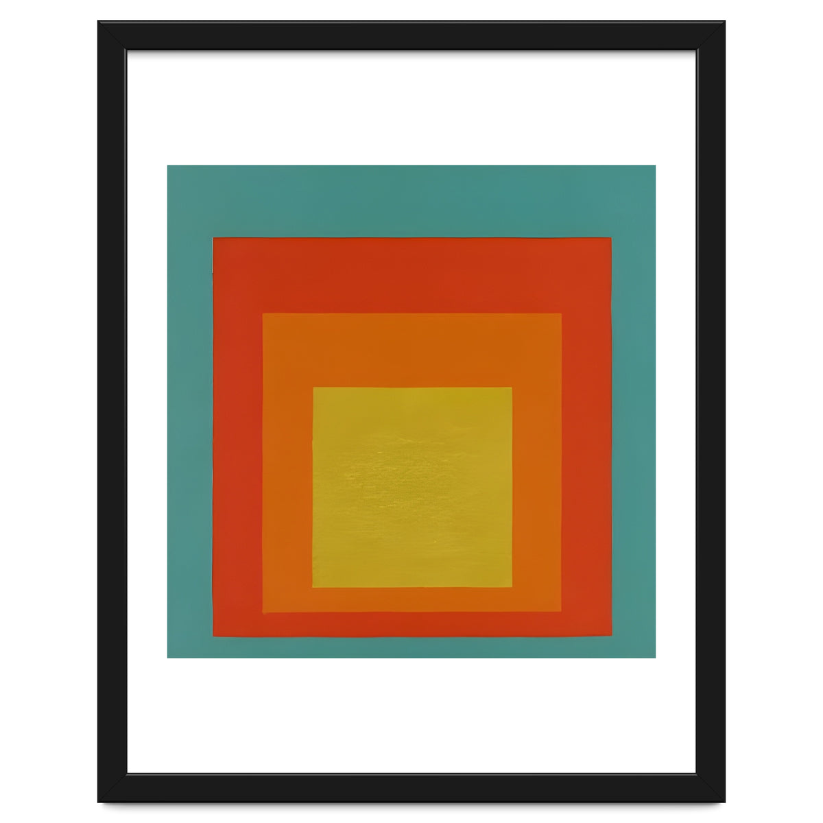 JOSEF ALBERS - HOMAGE TO THE SQUARE GREEN RED YELLOW ORANGE