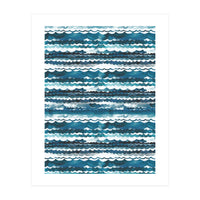 Beach Sea Ocean Waves Aqua Blue (Print Only)