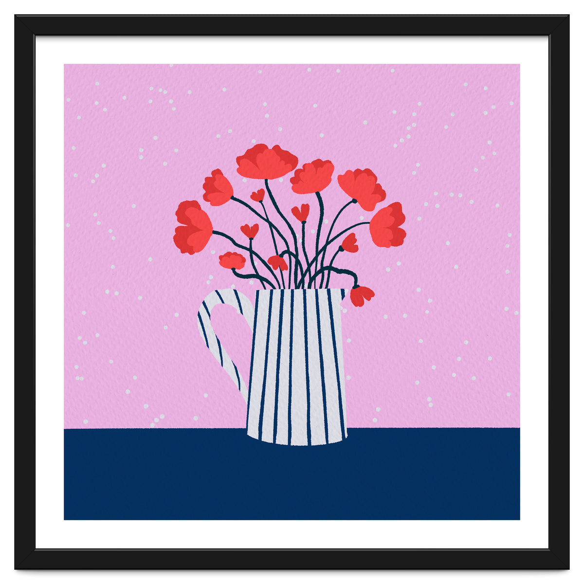 Poppies – pink and blue