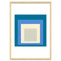 JOSEF ALBERS - HOMAGE TO THE SQUARE: BLUE WHITE GREY