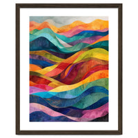 Vibrant Abstract Ribbon Landscape Art