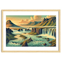 Vintage Iceland, Landscape Poster
