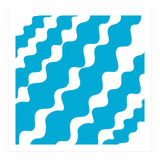 Slanting Blue Wavy Pattern (Print Only) thumbnail