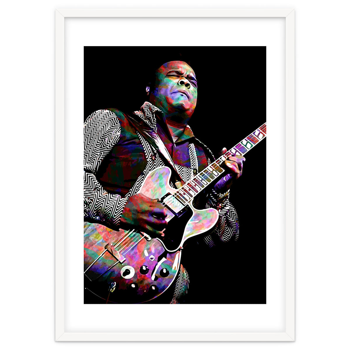Freddie King American Blues Guitarist Colorful