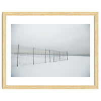 Fence in the Winter seascape