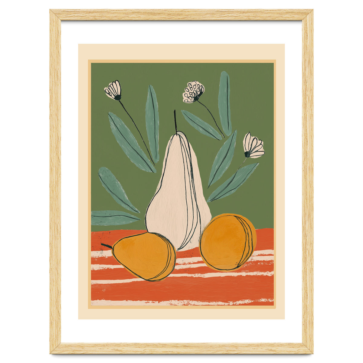 Abstract Pear Still Life