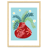 Sunny Side Up Flower Pot, Floral Odd Quirky Imperfect Whimsical Unique, Eclectic Bohemian Strange Polka Dots Maximalist thumbnail