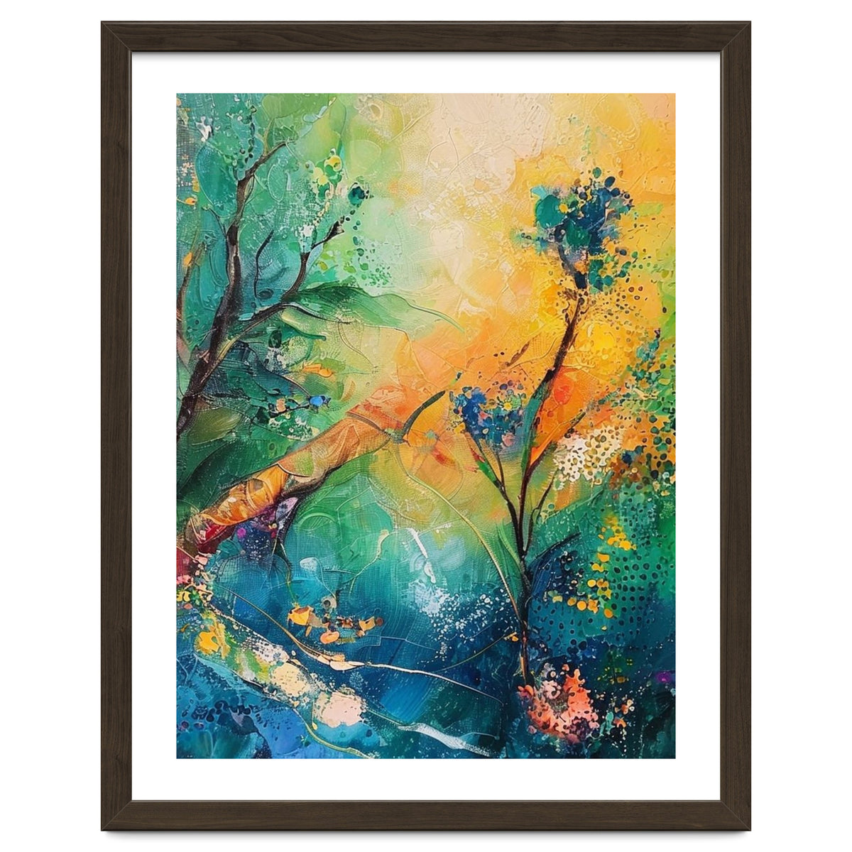 Abstract Botanical Forest Landscape