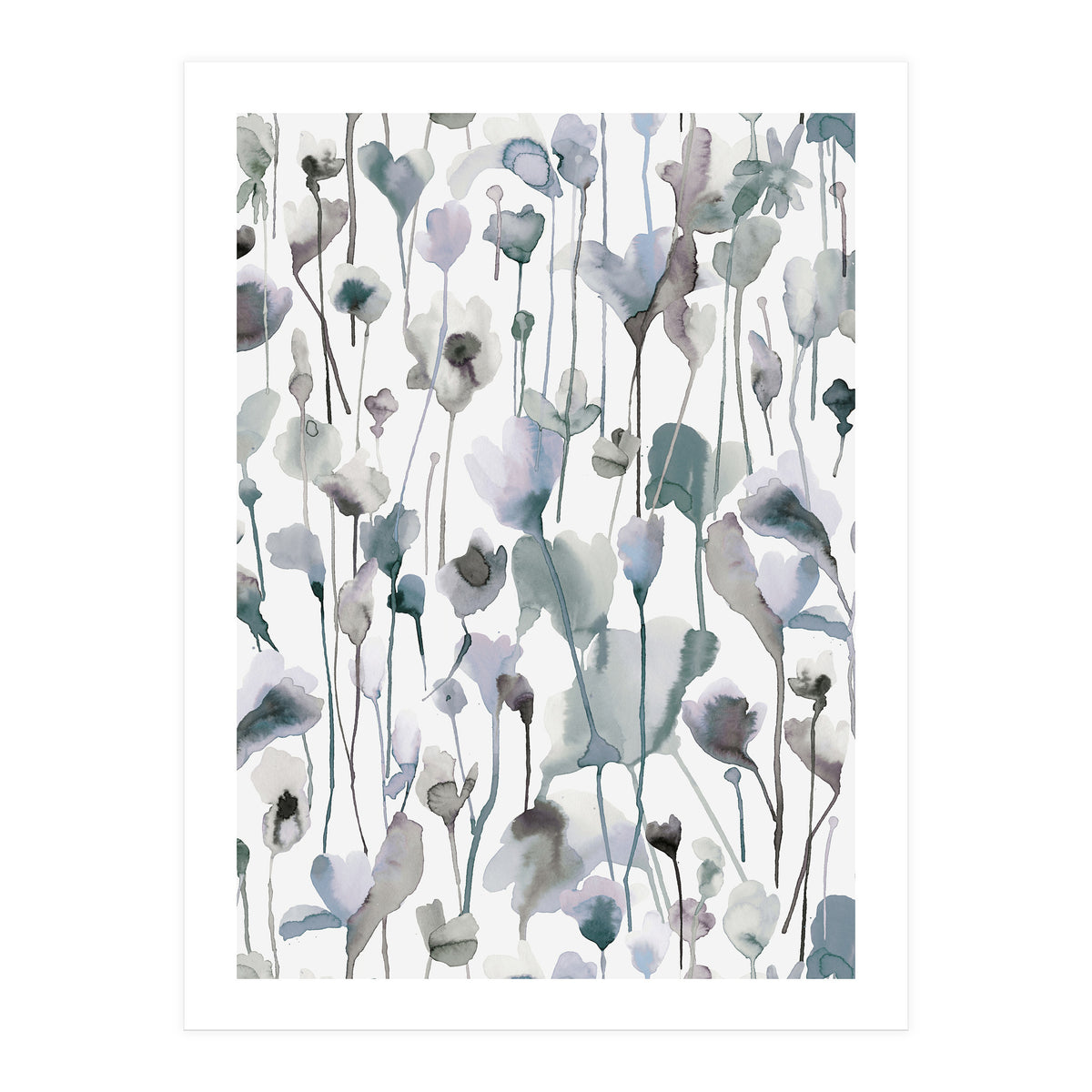 Watercolour Cozy Wild Flowers  (Print Only)