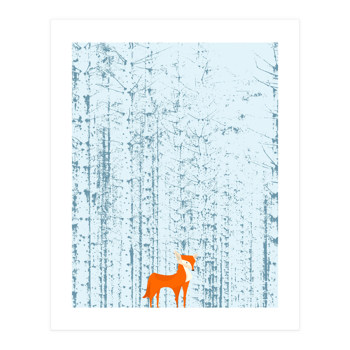 Fox Lost In The Woods (Print Only)
