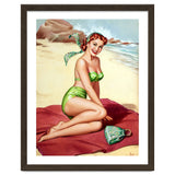 Smiling Pinup Sexy Girl On The Beach thumbnail
